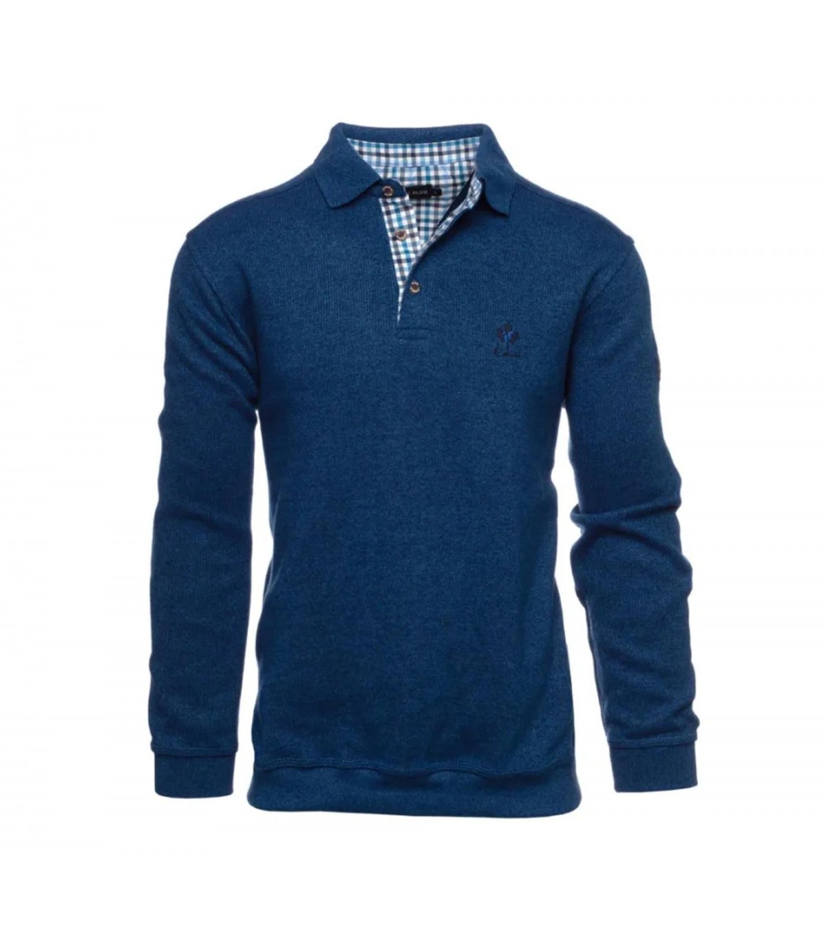 Polo ml ethnic blue bleu