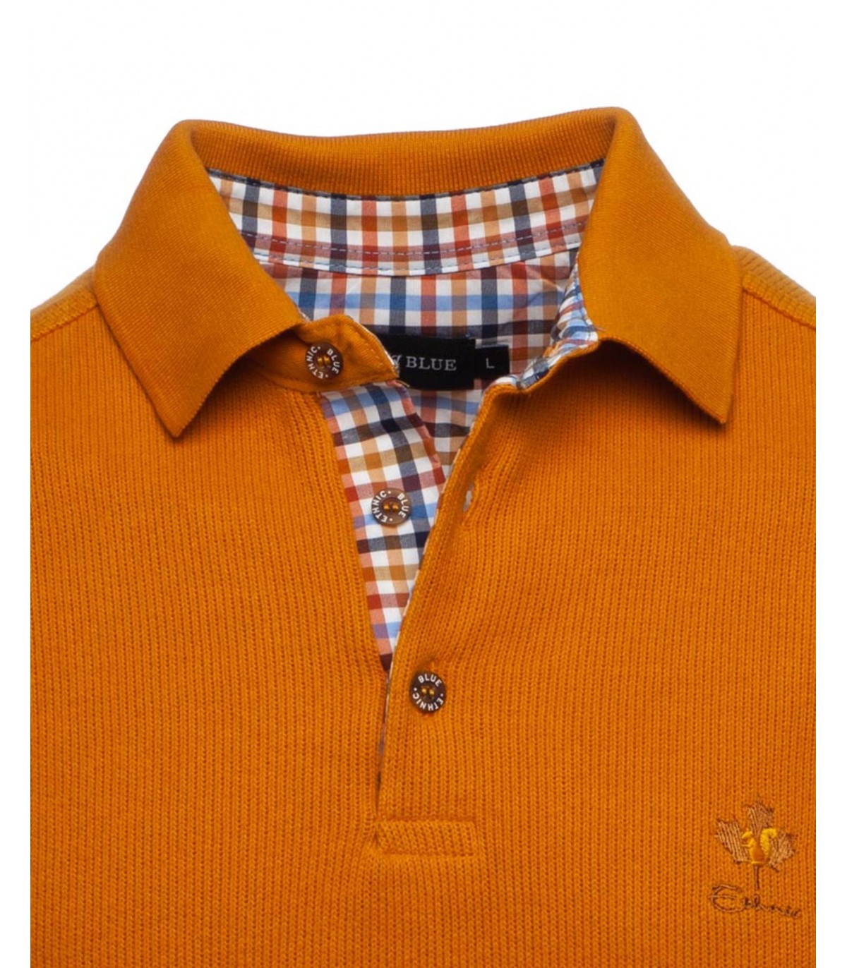 Polo ml ethnic blue ocre