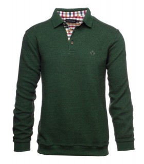 Polo ml ethnic blue vert fonce