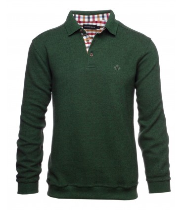 Polo ml ethnic blue vert fonce