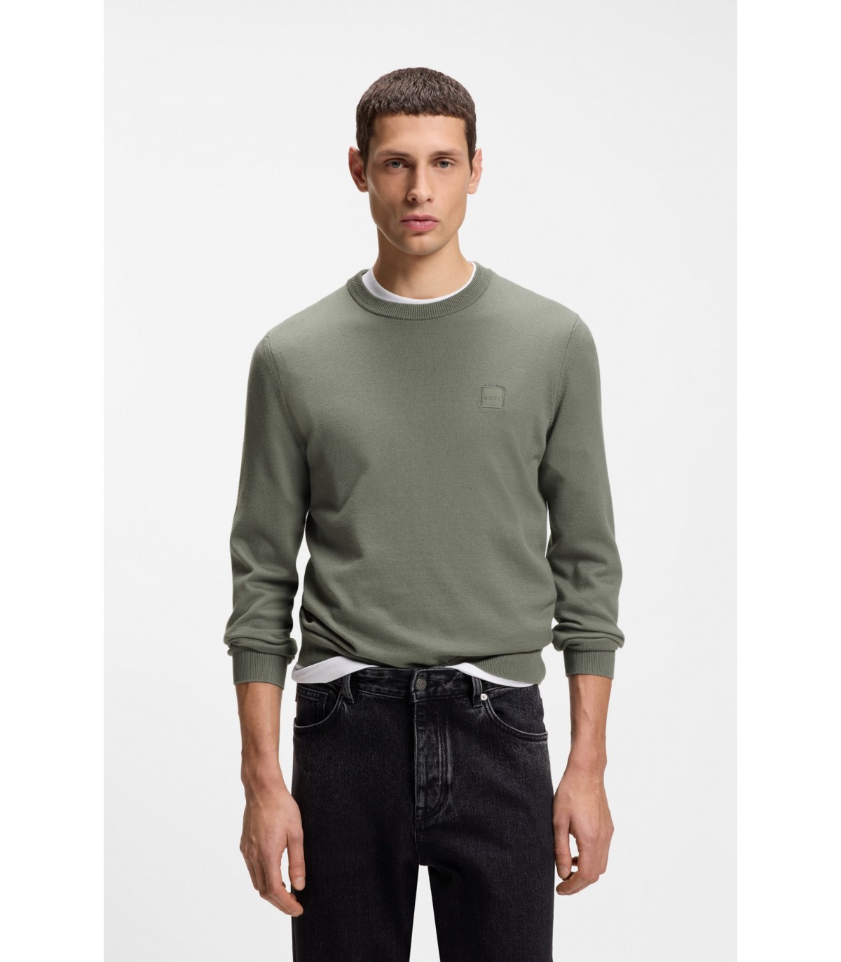 Pull col rond boss orange 076opengrey