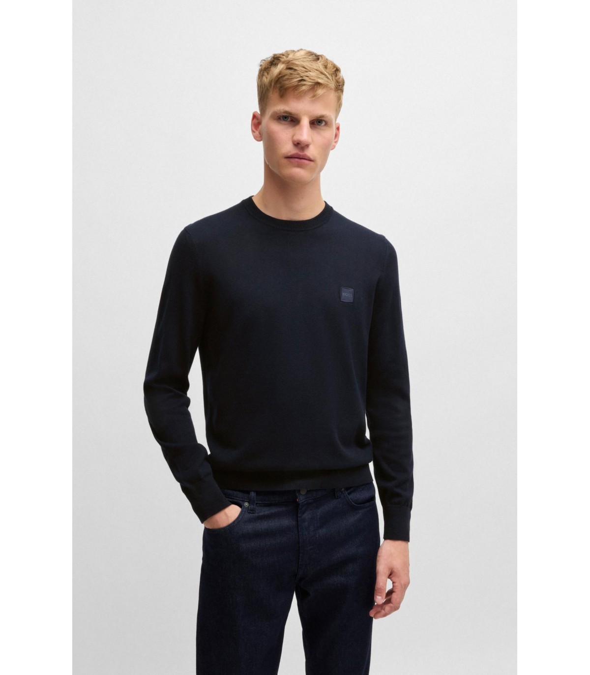 Pull col rond boss orange 404darkblue