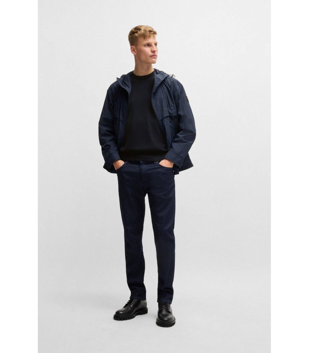 Pull col rond boss orange 404darkblue