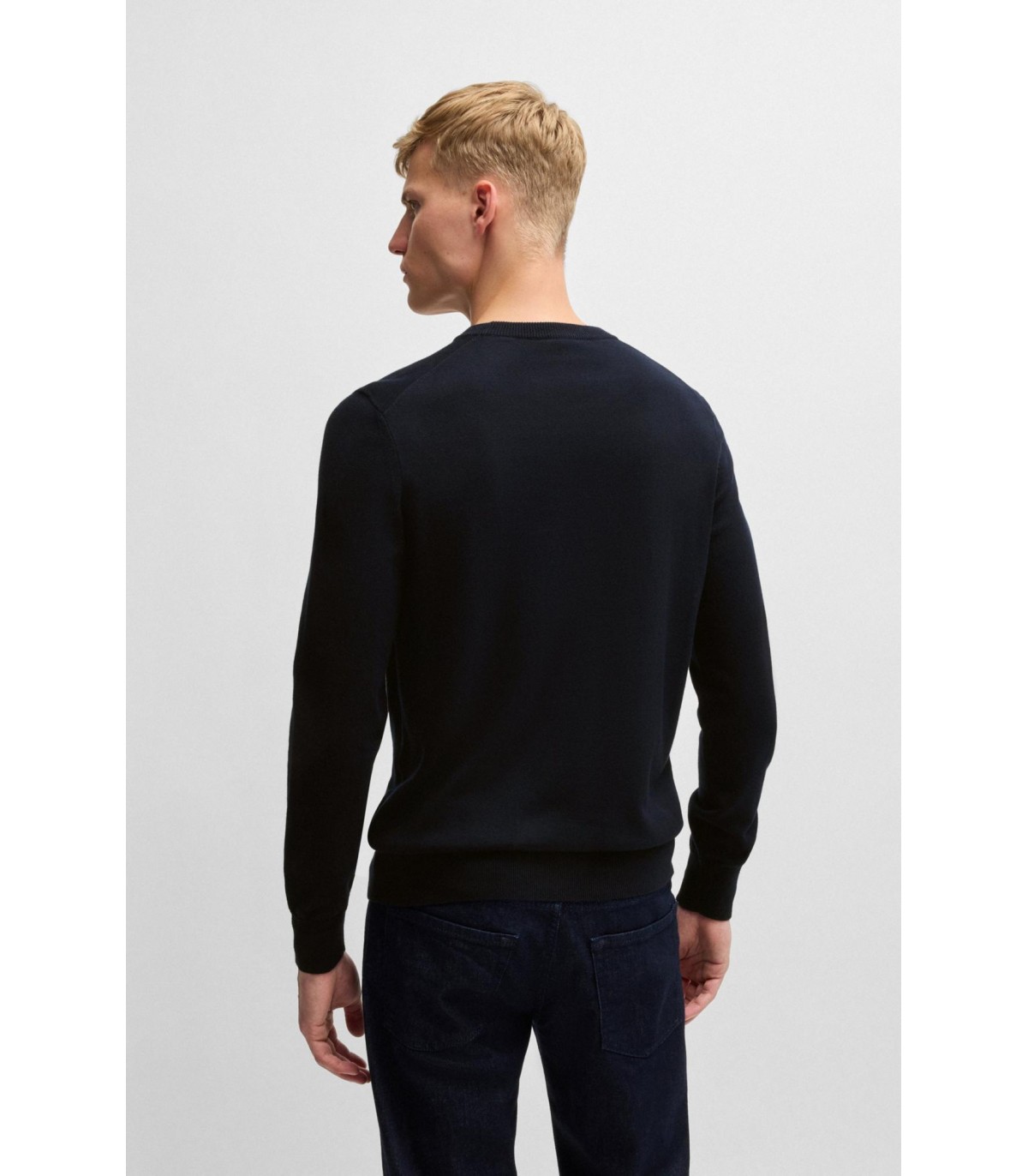 Pull col rond boss orange 404darkblue