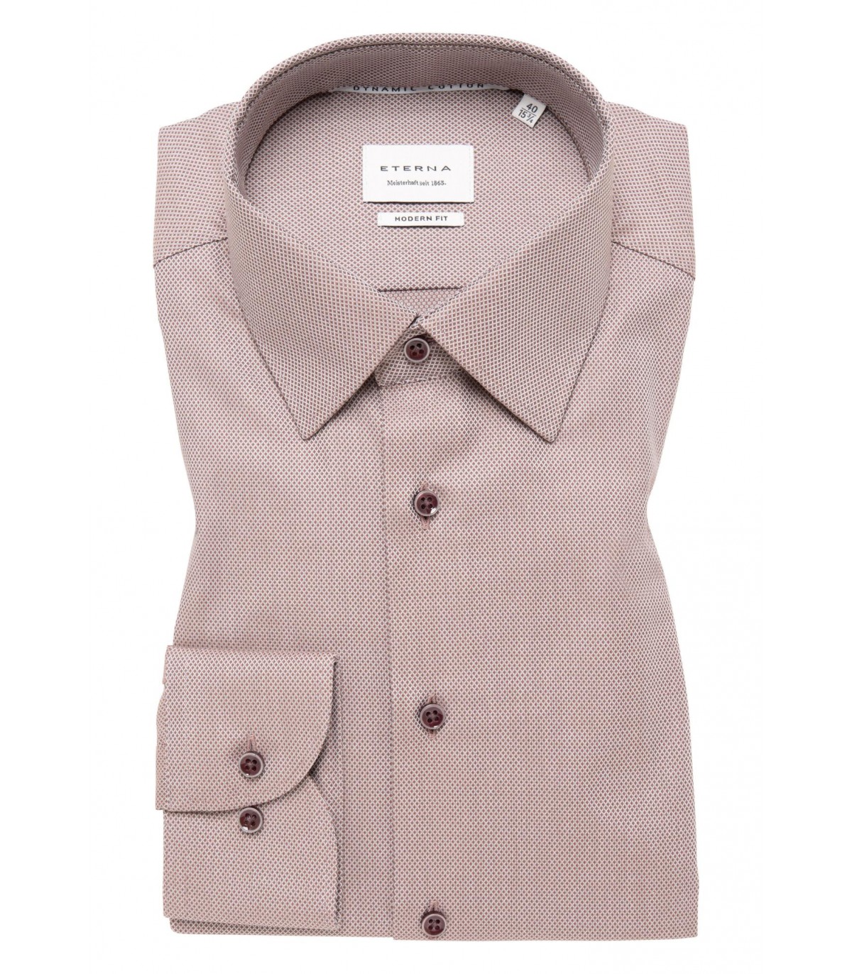 Chemise ml fantaisie eterna 25marron