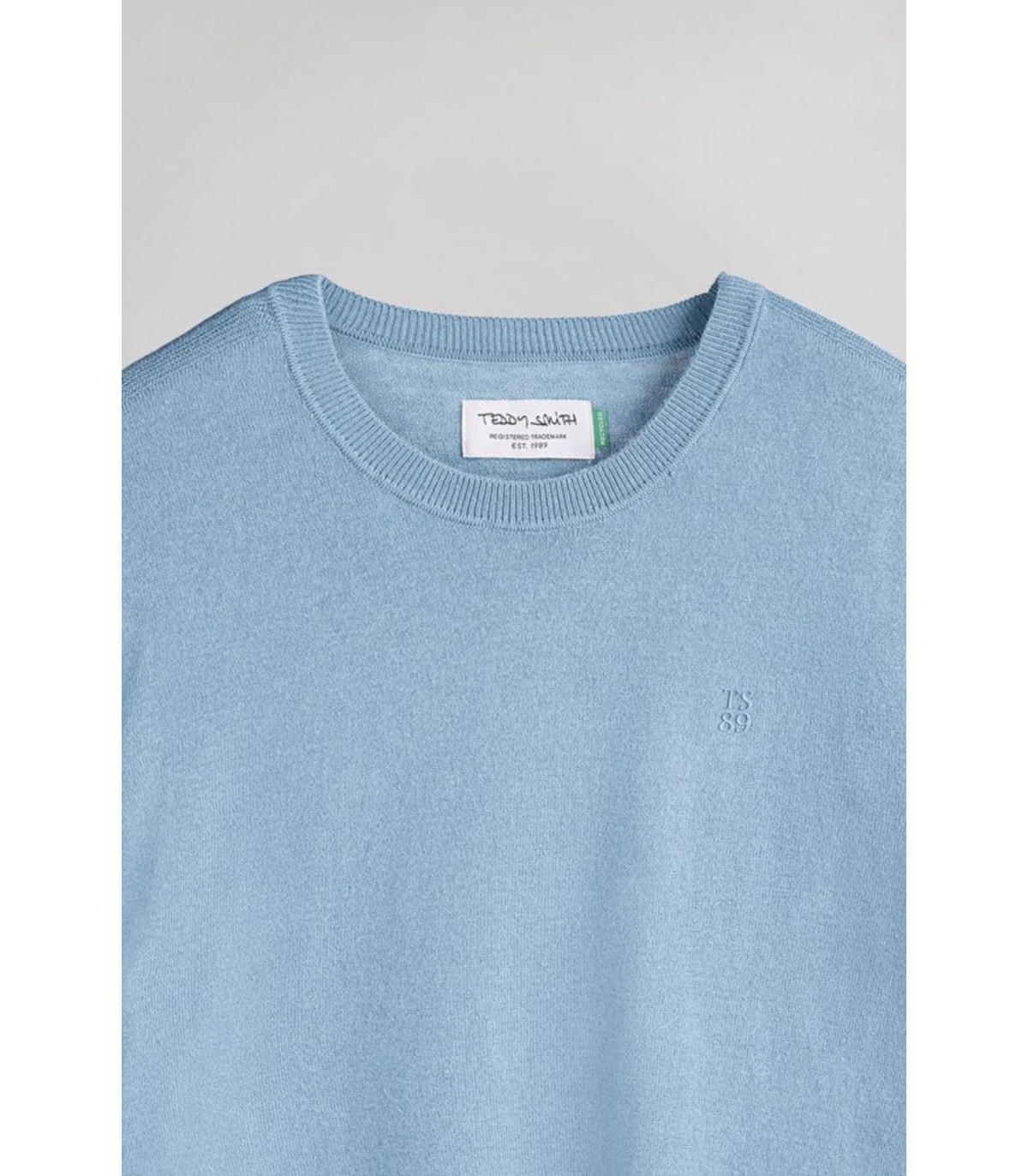 Pull col rond teddy smith 317dbleugris