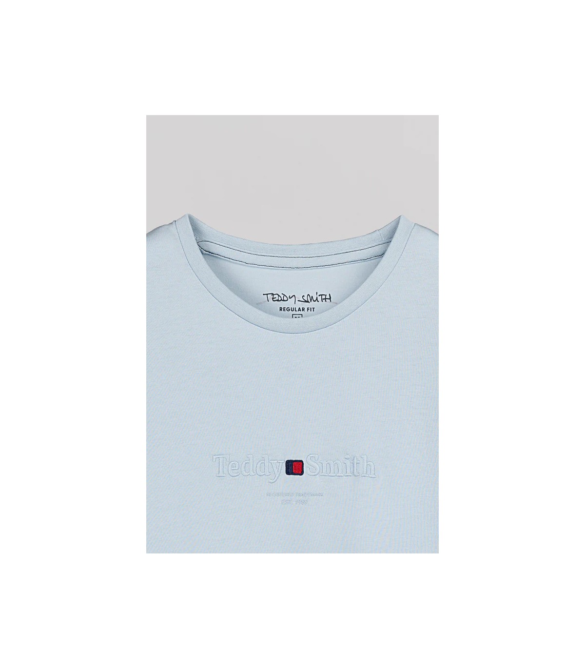 Tee shirt mc teddy smith 322dpastelblue