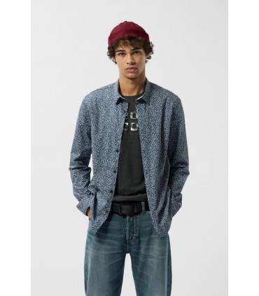 Chemise ml teddy smith 303j6navy/bleu/blanc