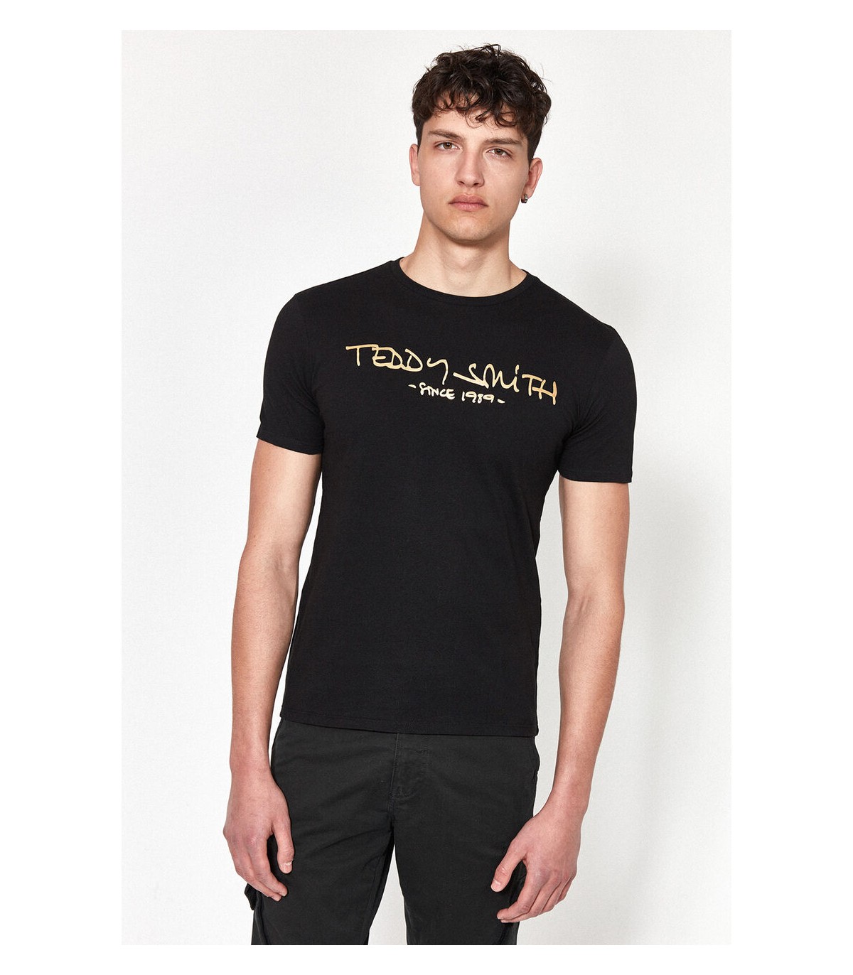 Tee shirt mc teddy smith 171s3noir/gold