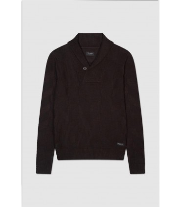 Pull col rond teddy smith 133acharbon