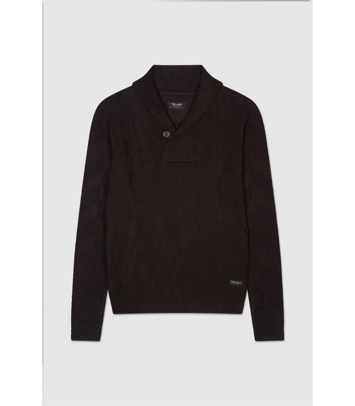 Pull col rond teddy smith 133acharbon