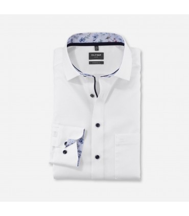Chemise ml uni olymp 00blanc