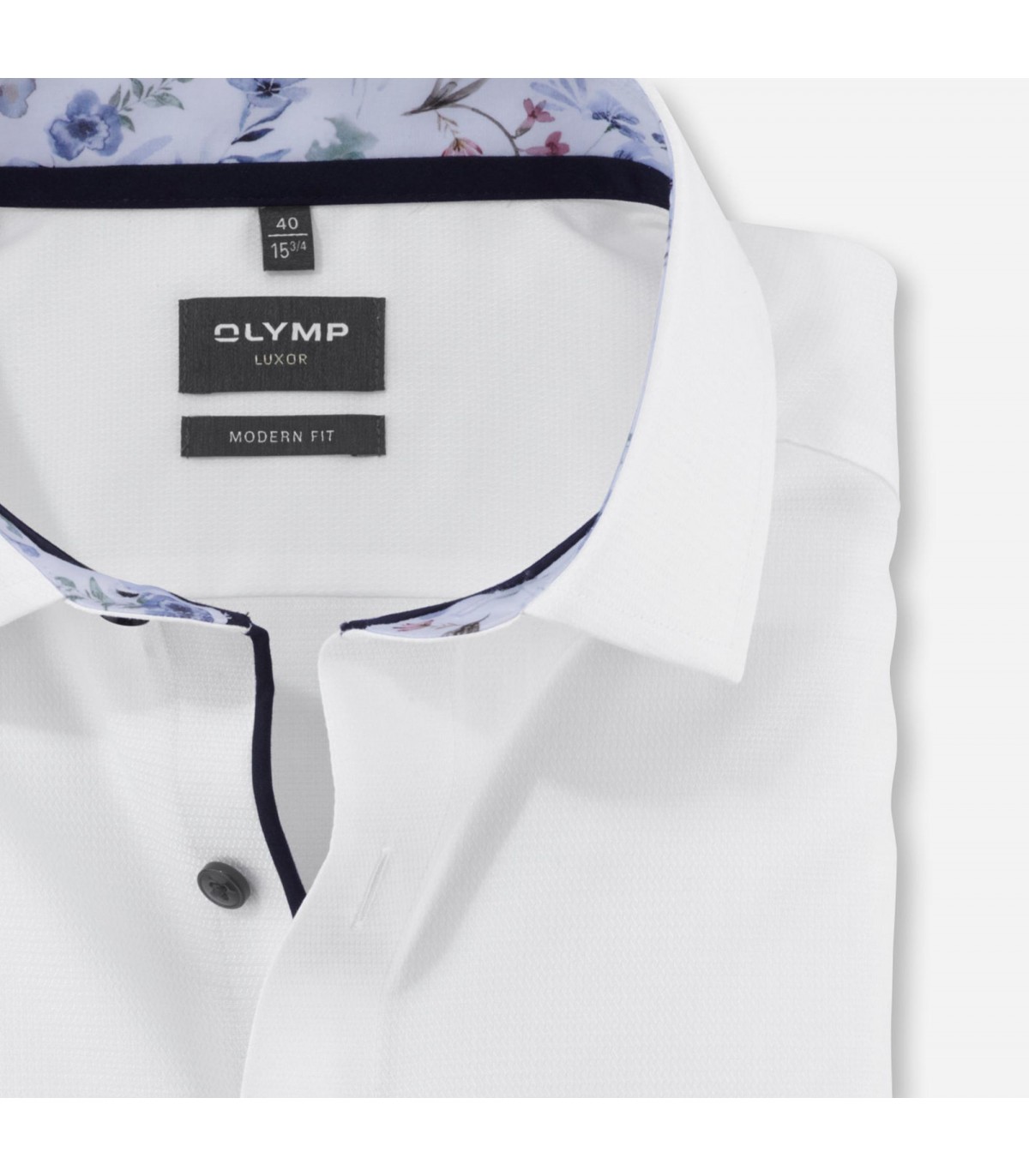 Chemise ml uni olymp 00blanc