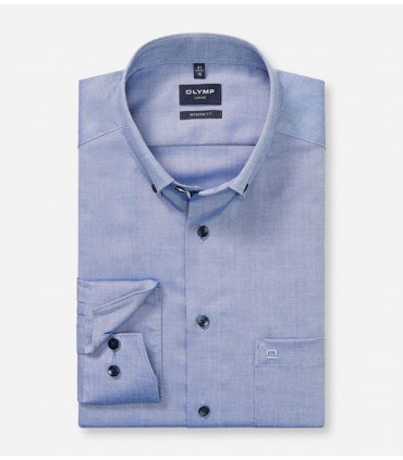 Chemise ml uni olymp 13bleu