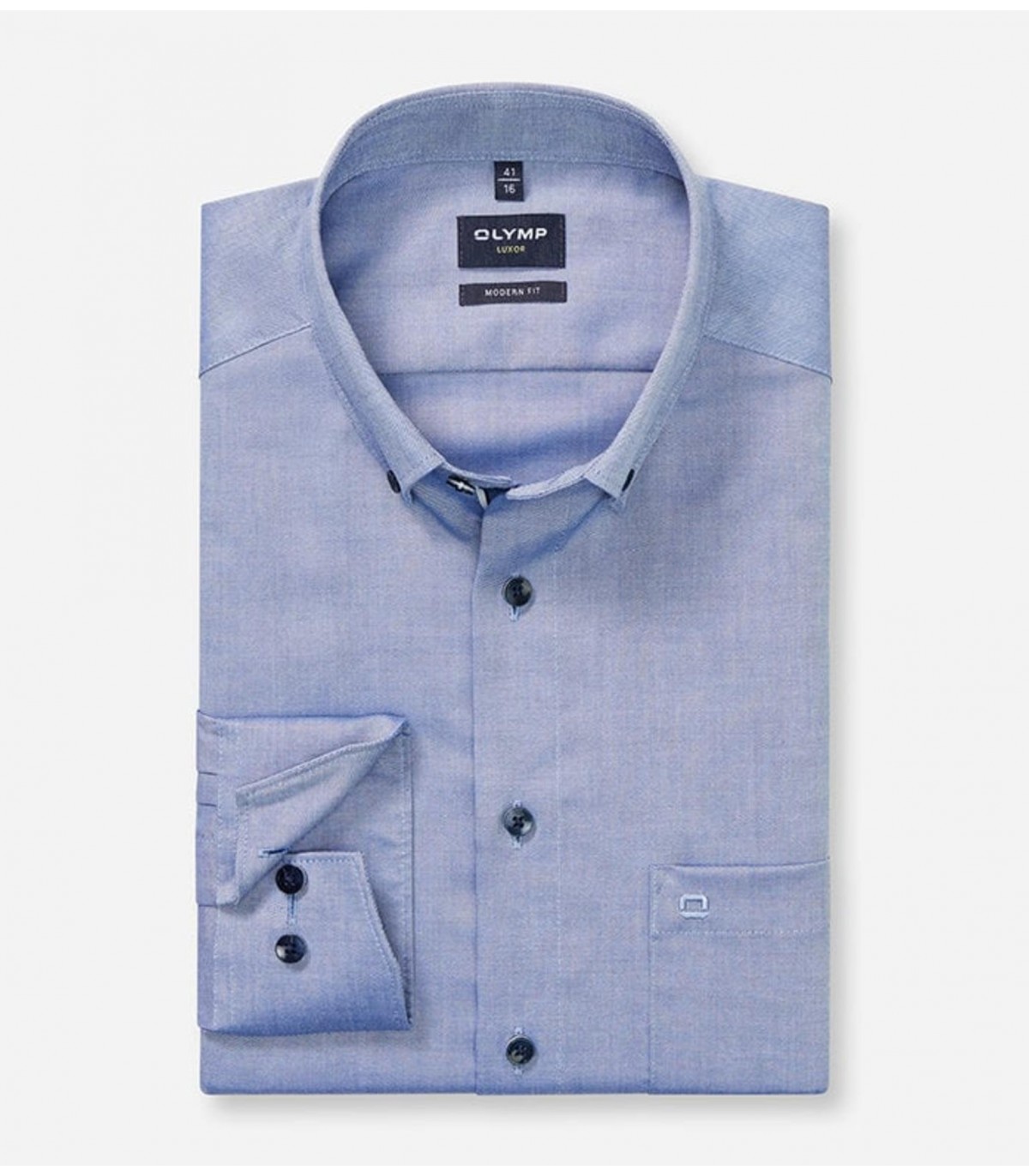 Chemise ml uni olymp 13bleu