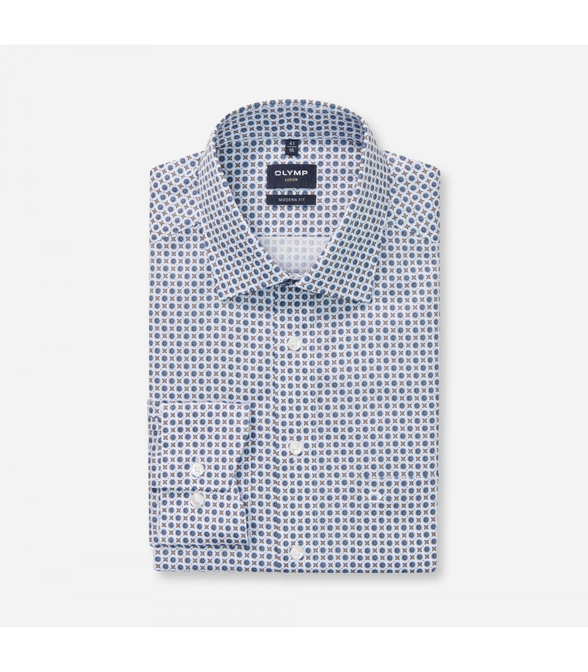Chemise ml fantaisie olymp 18bleu