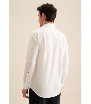Chemise ml uni seidensticker 01blanc
