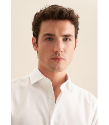 Chemise ml uni seidensticker 01blanc
