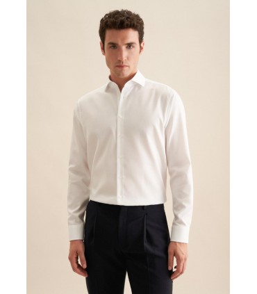 Chemise ml uni seidensticker 01blanc