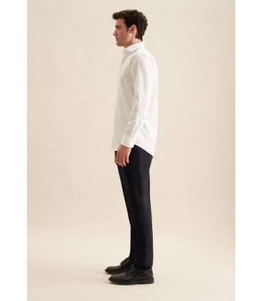 Chemise ml uni seidensticker 01blanc