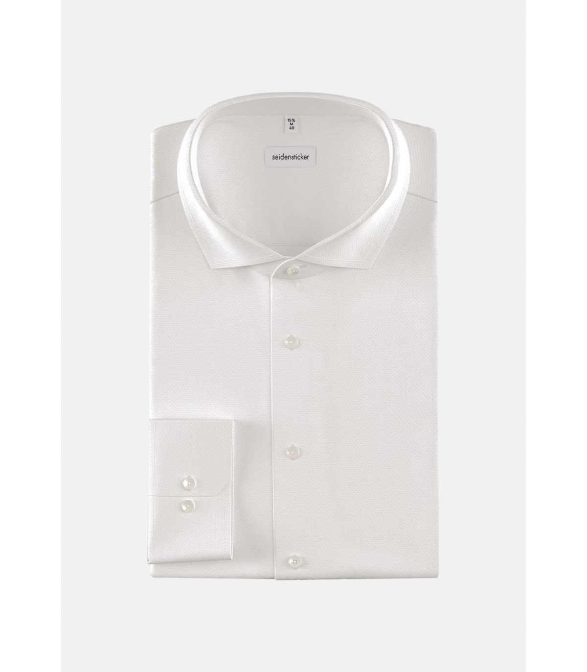 Chemise ml uni seidensticker 01blanc