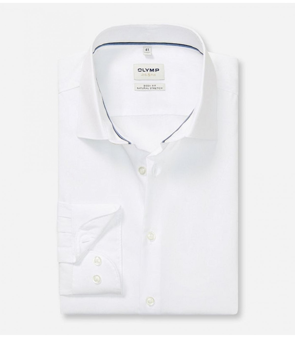 Chemise ml uni olymp 00blanc