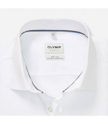 Chemise ml uni olymp 00blanc