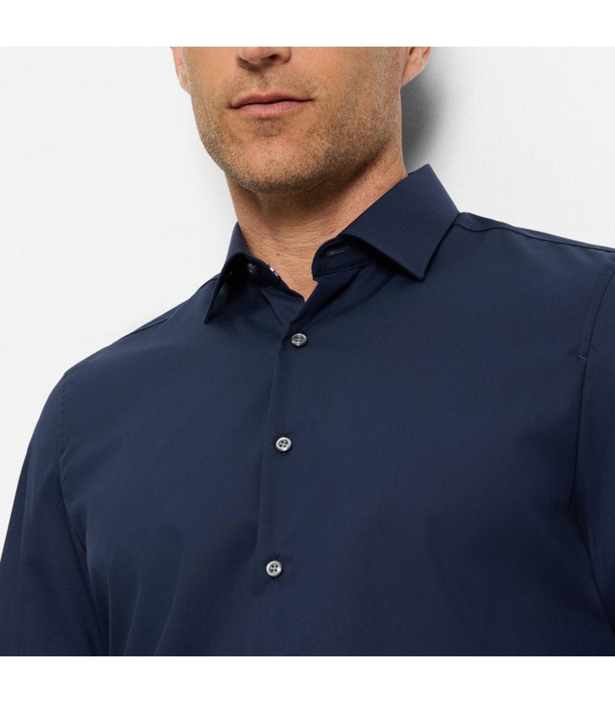 Chemise ml uni olymp 08marine