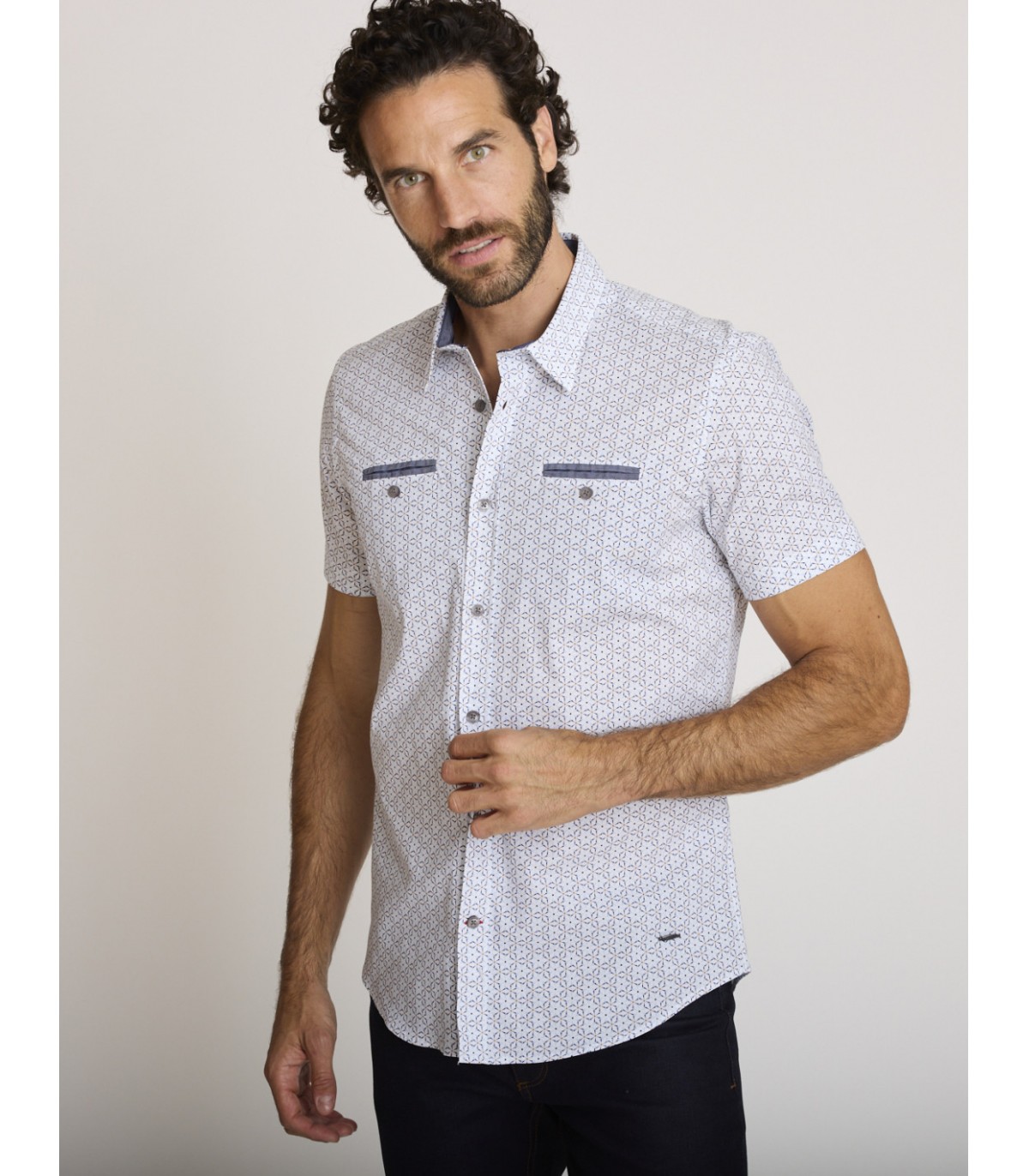 Chemise mc delahaye 037bleu