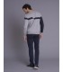 Pull col rond delahaye 738gris