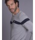 Pull col rond delahaye 738gris