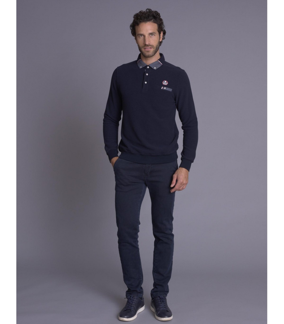Polo ml delahaye 077marine
