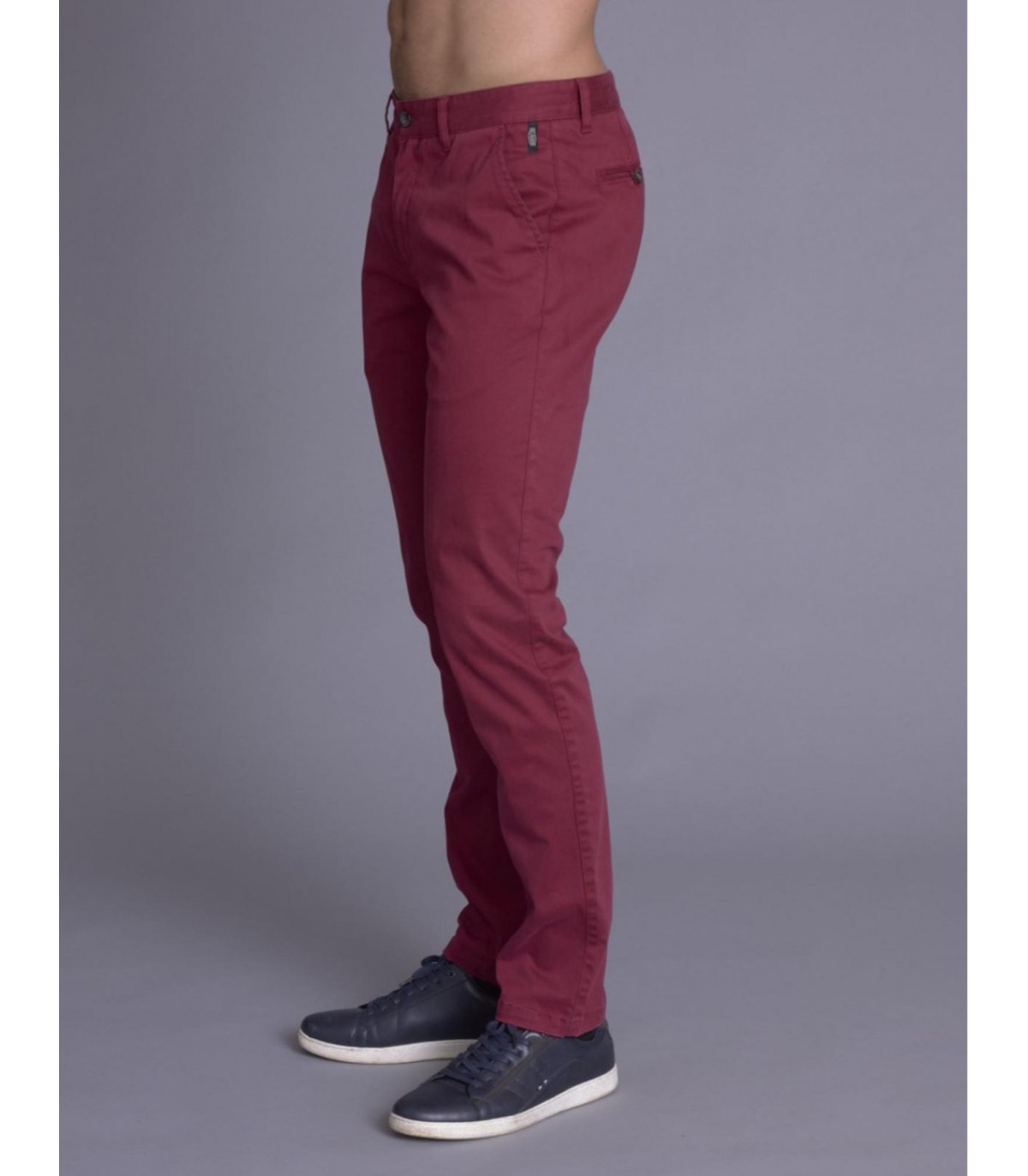 Pantalon chino delahaye 834bordeaux
