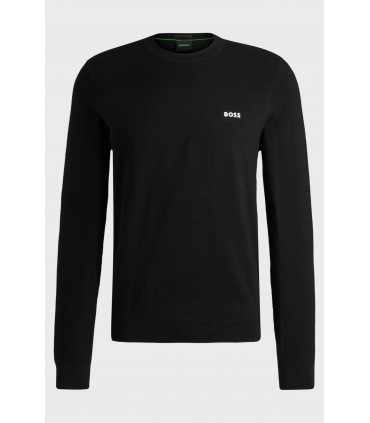 Pull col rond boss green 001noir