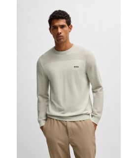 Pull col rond boss green 271beige