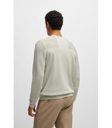 Pull col rond boss green 271beige