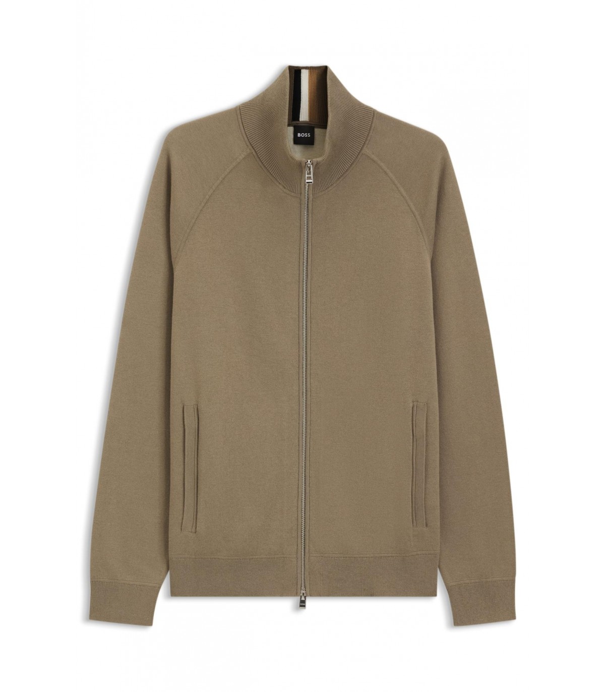 Sweat zippe boss black 245openbrown