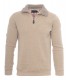Pull col zippe ethnic blue beige