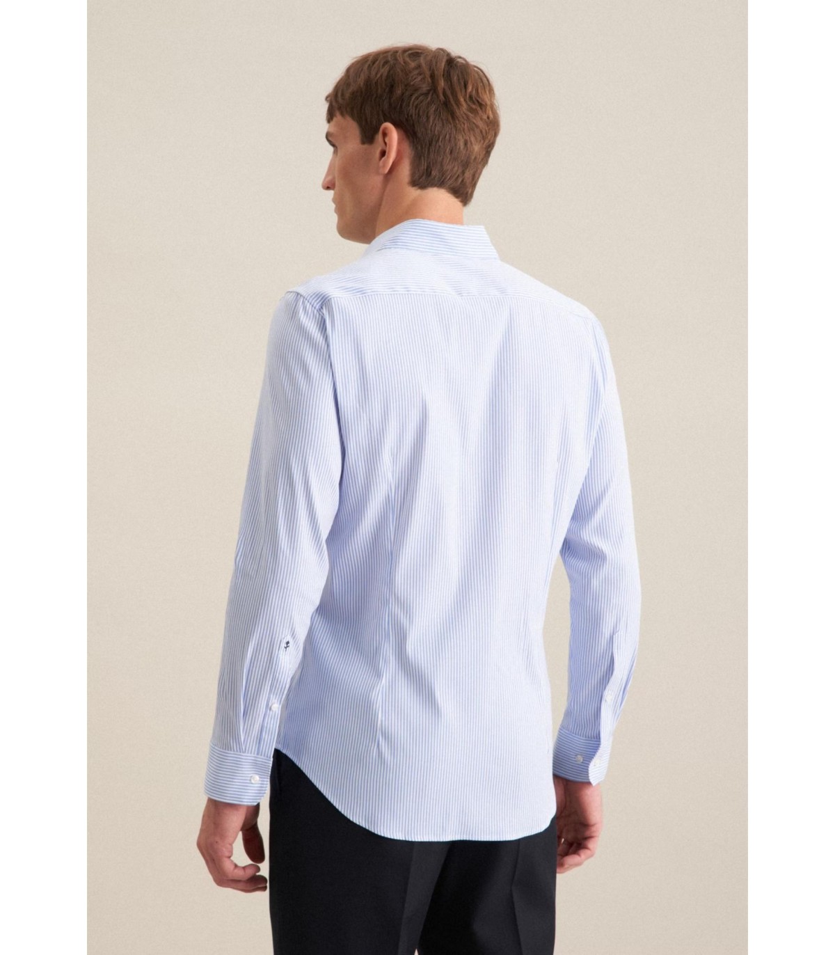 Chemise ml fantaisie seidensticker 11bleuclair