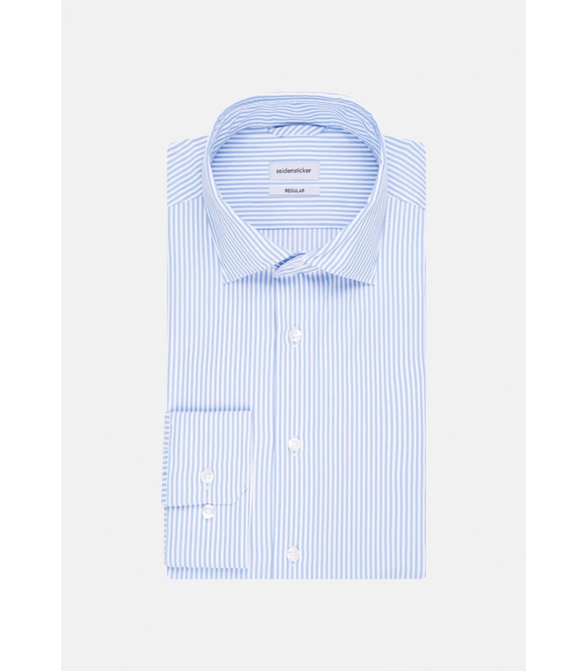 Chemise ml fantaisie seidensticker 11bleuclair