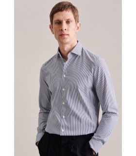 Chemise ml fantaisie seidensticker 19bleufonce