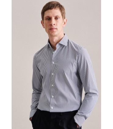 Chemise ml fantaisie seidensticker 19bleufonce