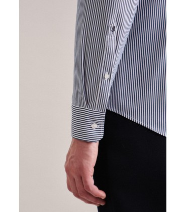 Chemise ml fantaisie seidensticker 19bleufonce