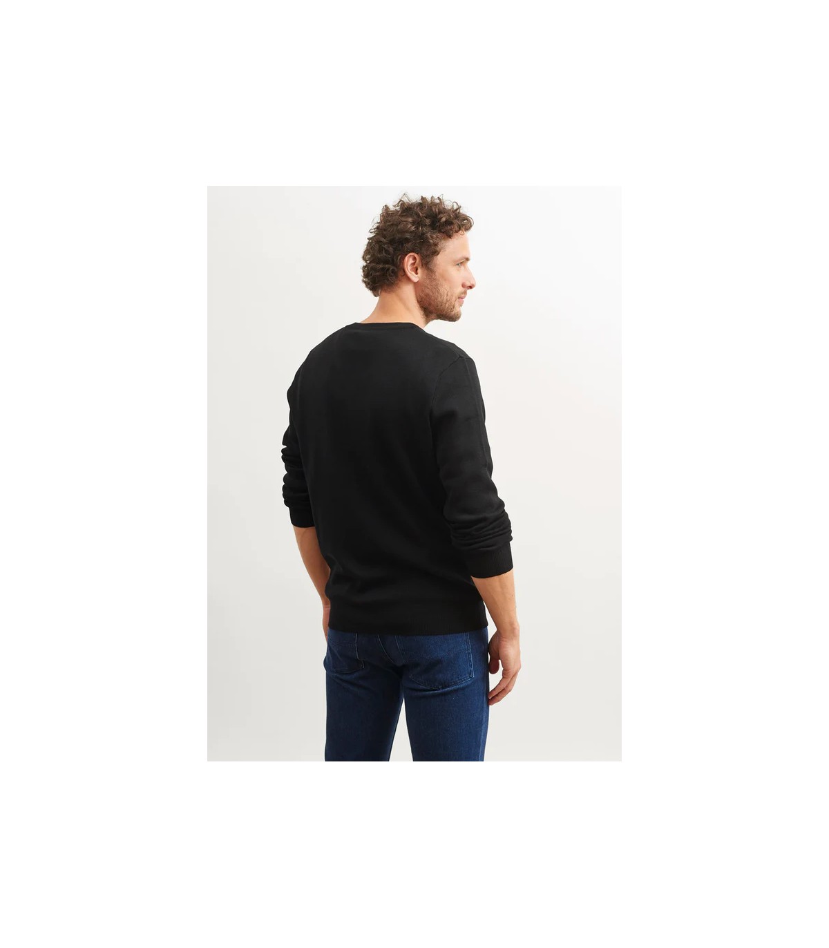 Pull col v saint-james 16-noir