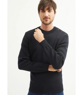 Pull col rond saint-james 01-marine