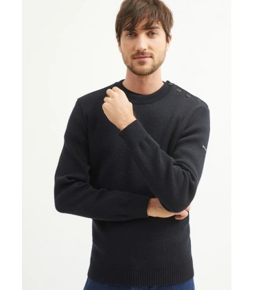 Pull col rond saint-james 01-marine