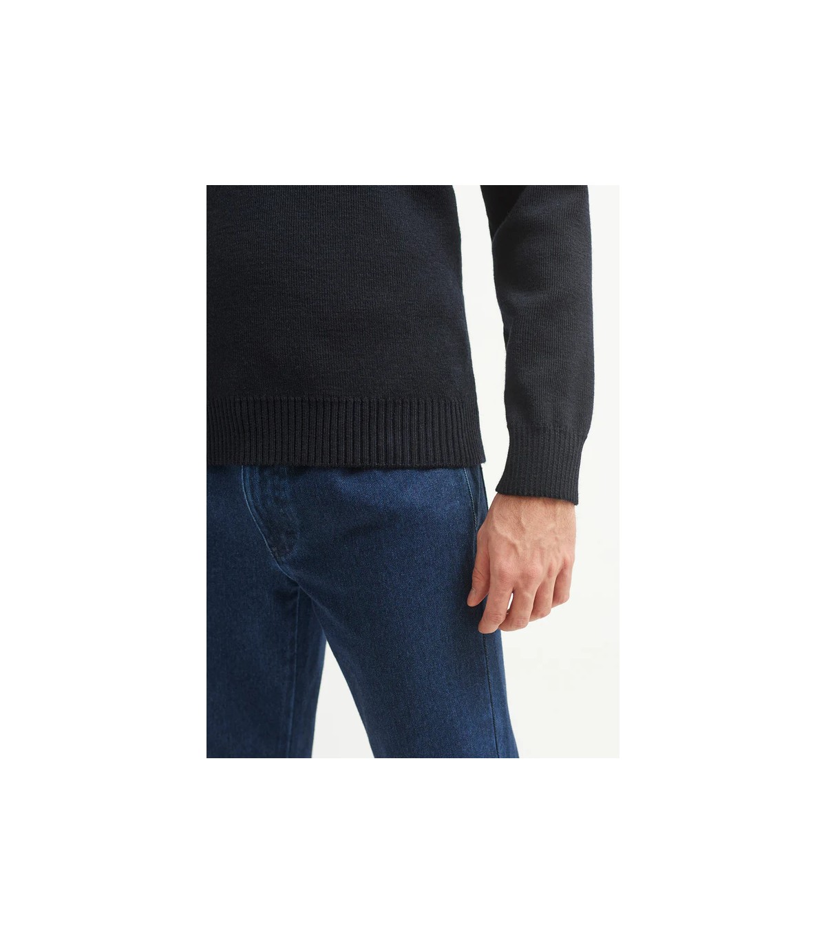 Pull col rond saint-james 01-marine