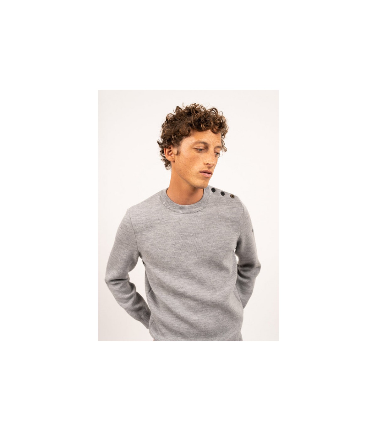 Pull col rond saint-james gu-gris