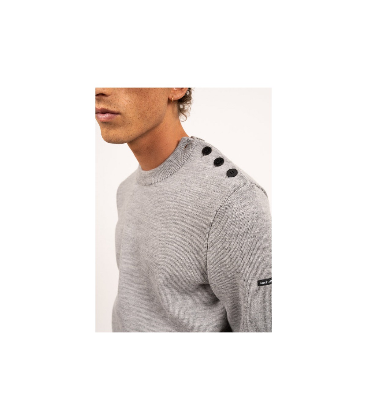 Pull col rond saint-james gu-gris