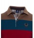 Polo ml ethnic blue marron
